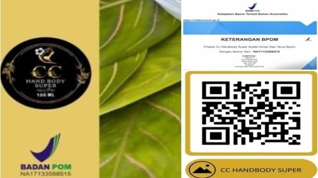 produk Ce-ce glow ,tempelan bpom