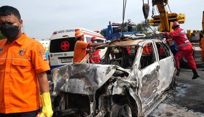 Kecelakaan maut Km 58 di Tol Jakarta-Cikampek