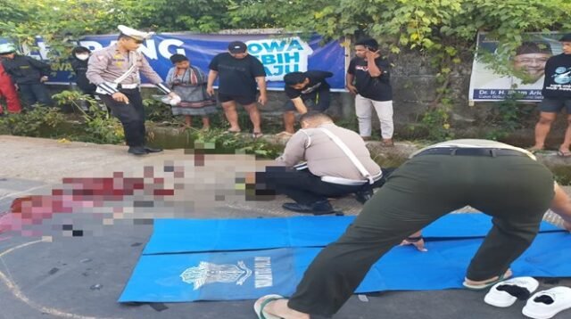 Kecelakaan Fatal di Persimpangan Jalan Poros Gowa 2 Tewas