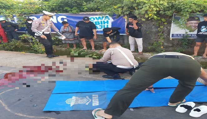 Kecelakaan Fatal di Persimpangan Jalan Poros Gowa 2 Tewas