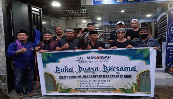 Peduli Sesama, Makasar Global dan Radar NKRI Berbagi Takjil dan Diskusi Ramadan