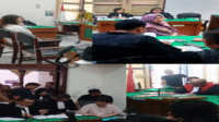 Suasana ruang sidang Pengadilan Negeri (PN) Medan Korban Beruntun Muncul di Sidang Dr. Paulus, Laporan Polisi Mandek di Polda Sumut