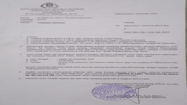 Sudah Lidik Tapi Mandek, Kasus Penarikan Motor di Bone Disorot