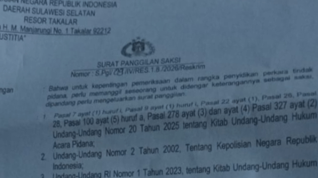 Inkrah Tapi Tak Tuntas? Pemanggilan Saksi Baru Picu Tanda Tanya Besar