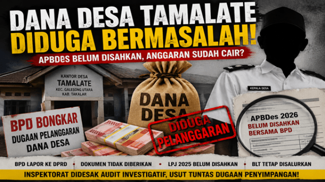 APBDes Diduga Mandek, Dana Desa Tetap Mengalir: Ada Apa di Tamalate?