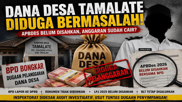 APBDes Diduga Mandek, Dana Desa Tetap Mengalir: Ada Apa di Tamalate?