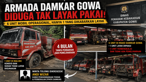 Ironi Damkar Gowa: Puluhan Juta Anggaran, Armada Malah Tak Maksimal
