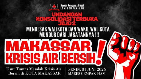 Makassar Haus, Pemimpin Disorot! GEMPAK-HAM Buka Front Perlawanan Krisis Air