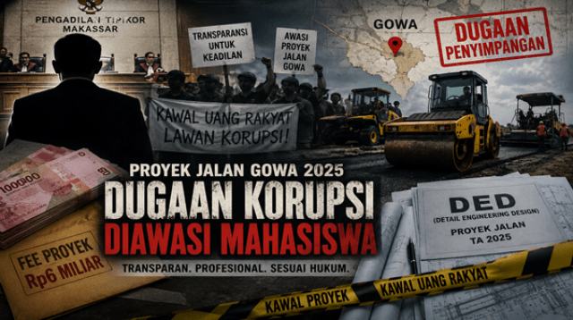 DED Proyek Jalan Gowa Dibedah, Mahasiswa Siapkan Langkah Hukum