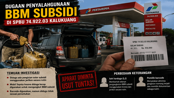 Dugaan Penyalahgunaan BBM Subsidi di SPBU 74.922.03 Kalukuang Menguat, Aparat Diminta Turun Tangan