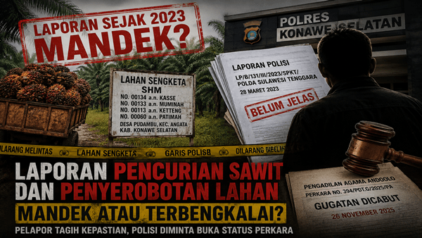 Terlapor Disebut Masih Menguasai Lahan, Nasib Laporan Pidana di Konsel Dipertanyakan