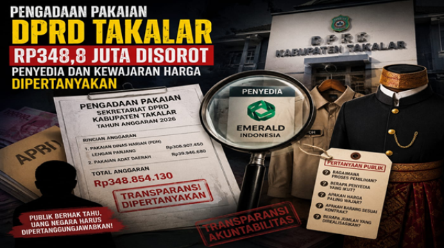 Uang APBD Ratusan Juta untuk Pakaian Disorot, Sekwan Takalar Dituntut Transparan