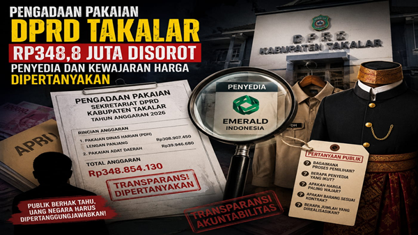 Uang APBD Ratusan Juta untuk Pakaian Disorot, Sekwan Takalar Dituntut Transparan